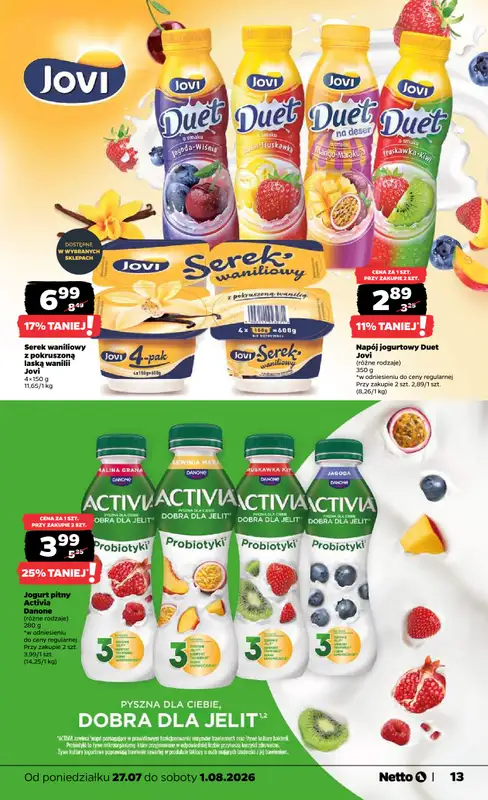 Netto - gazetka promocyjna Gazetka Spożywcza od poniedziałku 27.07 do soboty 01.08 - strona 13