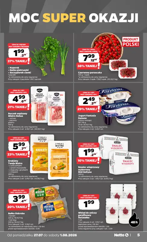 Netto - gazetka promocyjna Gazetka Spożywcza od poniedziałku 27.07 do soboty 01.08 - strona 5