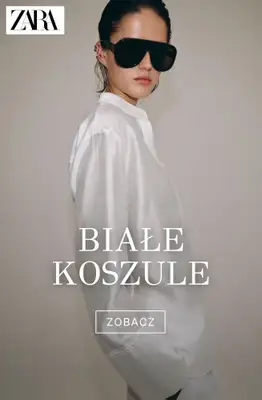 Zara - gazetka promocyjna Białe koszule damskie od piątku 24.07 