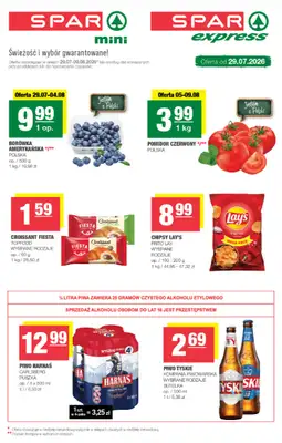 SPAR - gazetka promocyjna Gazetka Spar Mini od środy 29.07 do niedzieli 09.08