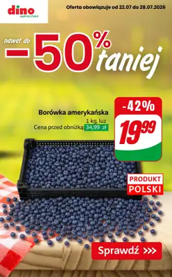 Dino - gazetka promocyjna Nawet do -50% taniej od piątku 24.07 do wtorku 28.07