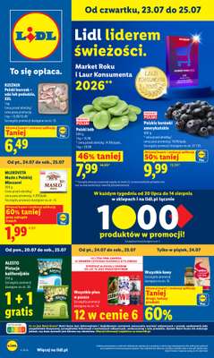 Lidl - gazetka promocyjna Oferta od czwartku od czwartku 23.07 do soboty 25.07