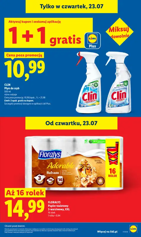 Lidl - gazetka promocyjna Oferta od czwartku od czwartku 23.07 do soboty 25.07 - strona 33