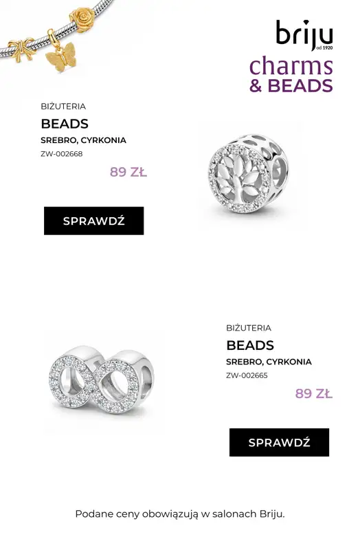 Briju - gazetka promocyjna Promocja Charms & Beads od piątku 24.07 do poniedziałku 10.08 - strona 19