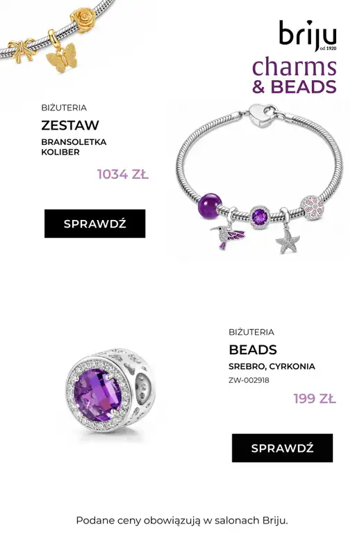Briju - gazetka promocyjna Promocja Charms & Beads od piątku 24.07 do poniedziałku 10.08 - strona 11