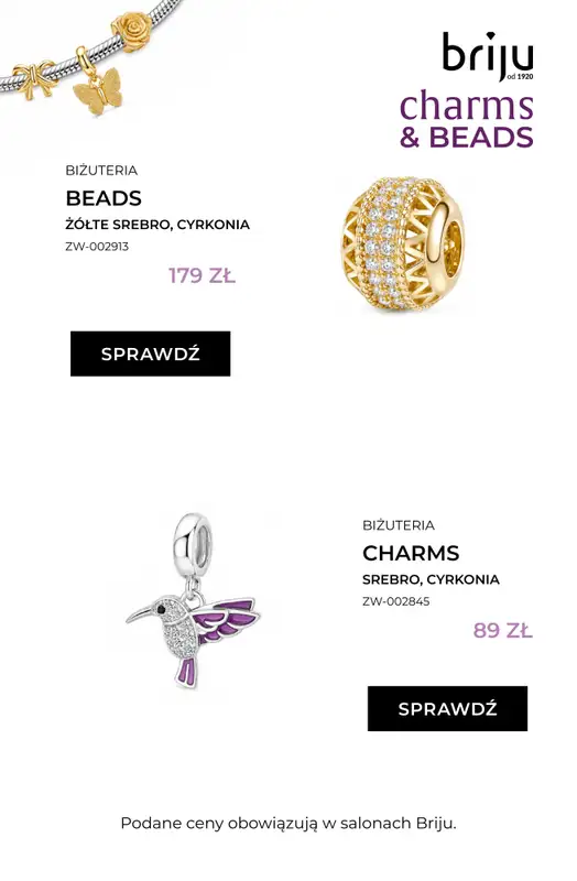 Briju - gazetka promocyjna Promocja Charms & Beads od piątku 24.07 do poniedziałku 10.08 - strona 4