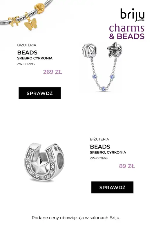 Briju - gazetka promocyjna Promocja Charms & Beads od piątku 24.07 do poniedziałku 10.08 - strona 8