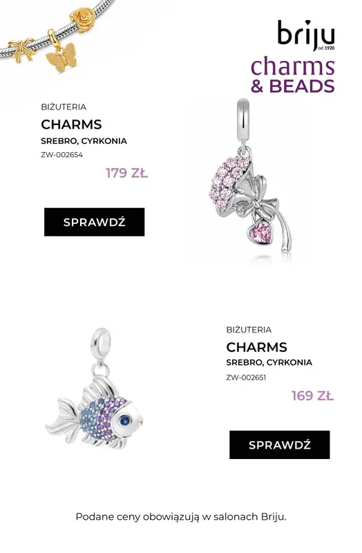 Briju - gazetka promocyjna Promocja Charms & Beads od piątku 24.07 do poniedziałku 10.08 - strona 13