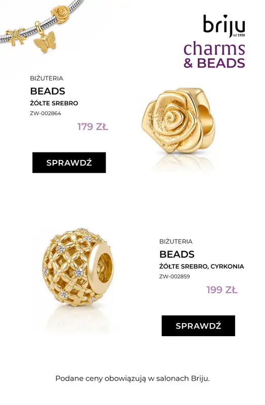 Briju - gazetka promocyjna Promocja Charms & Beads od piątku 24.07 do poniedziałku 10.08 - strona 17