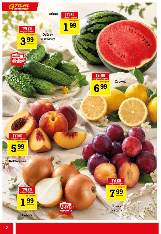 Gram Market - gazetka promocyjna Gazetka od środy 29.07 do wtorku 04.08 - strona 7