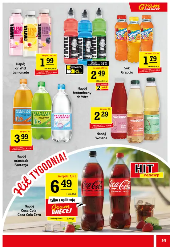 Gram Market - gazetka promocyjna Gazetka od środy 29.07 do wtorku 04.08 - strona 14