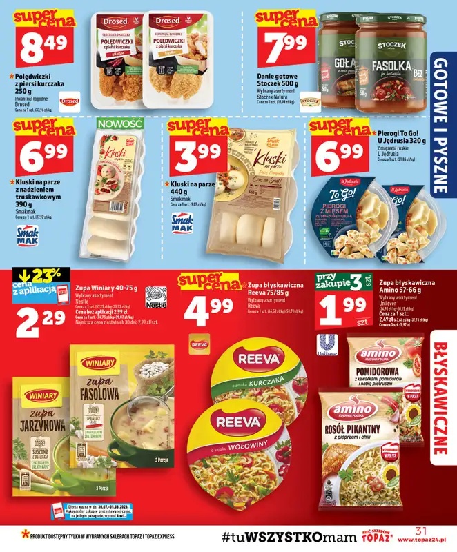 TOPAZ - gazetka promocyjna Gazetka od czwartku 30.07 do środy 05.08 - strona 31