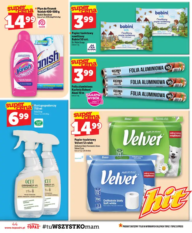 TOPAZ - gazetka promocyjna Gazetka od czwartku 30.07 do środy 05.08 - strona 44