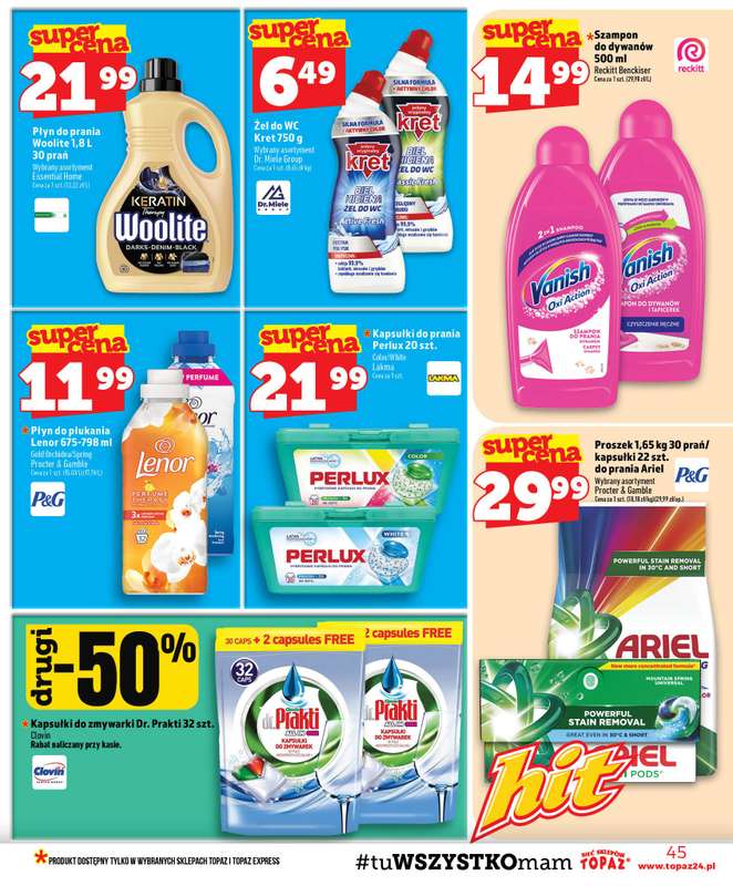 TOPAZ - gazetka promocyjna Gazetka od czwartku 30.07 do środy 05.08 - strona 45