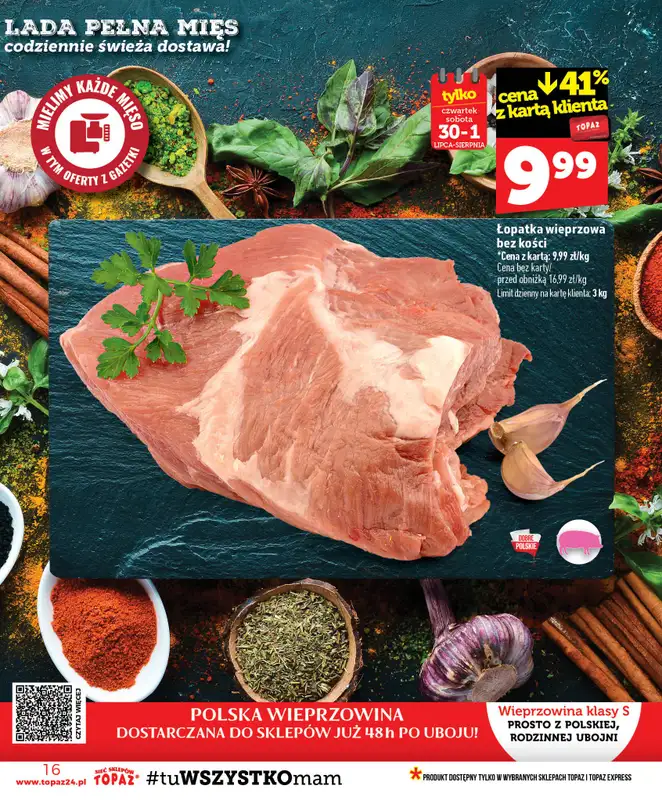 TOPAZ - gazetka promocyjna Gazetka od czwartku 30.07 do środy 05.08 - strona 16