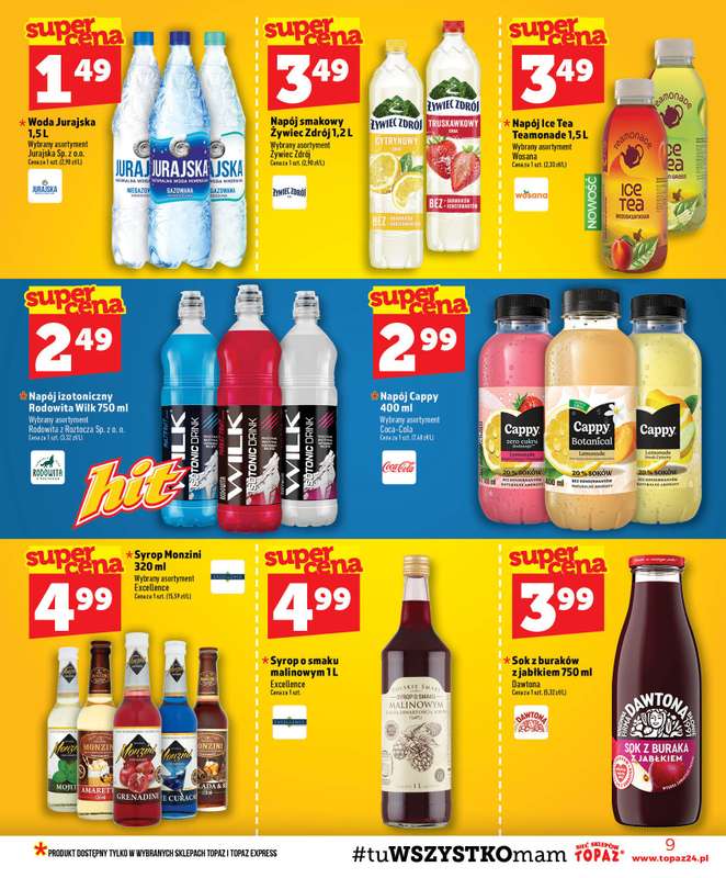 TOPAZ - gazetka promocyjna Gazetka od czwartku 30.07 do środy 05.08 - strona 9