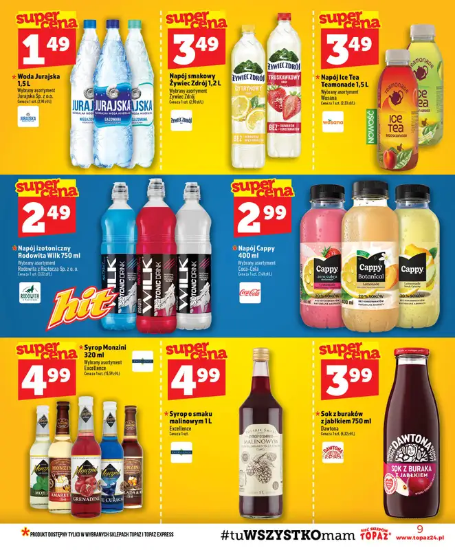 TOPAZ - gazetka promocyjna Gazetka od czwartku 30.07 do środy 05.08 - strona 9