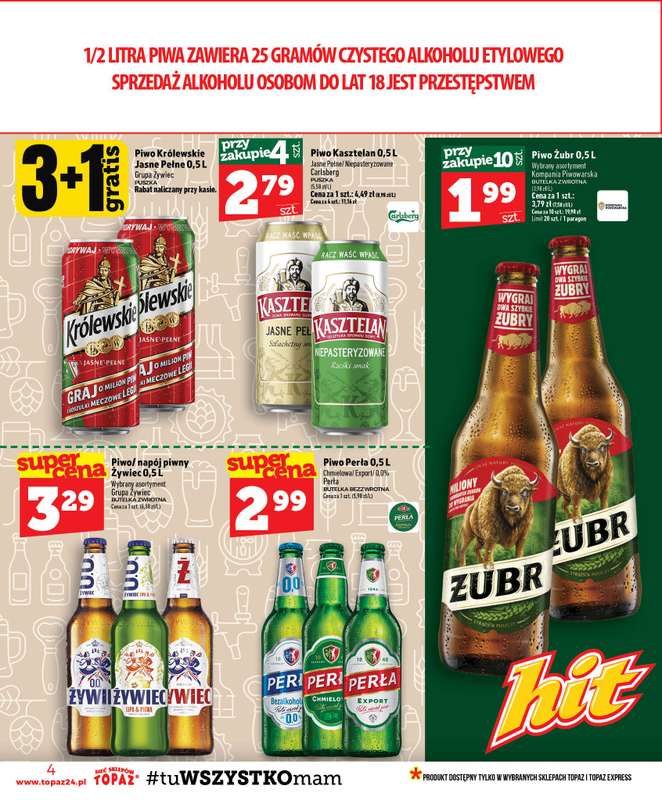TOPAZ - gazetka promocyjna Gazetka od czwartku 30.07 do środy 05.08 - strona 4