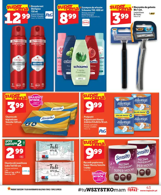 TOPAZ - gazetka promocyjna Gazetka od czwartku 30.07 do środy 05.08 - strona 43
