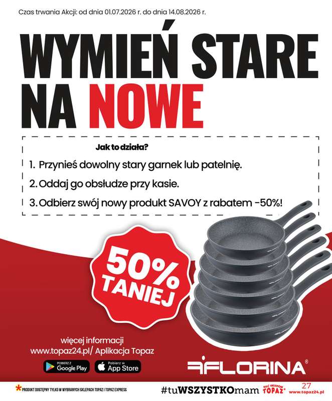 TOPAZ - gazetka promocyjna Gazetka od czwartku 30.07 do środy 05.08 - strona 27