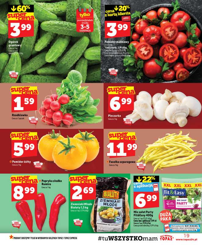 TOPAZ - gazetka promocyjna Gazetka od czwartku 30.07 do środy 05.08 - strona 19