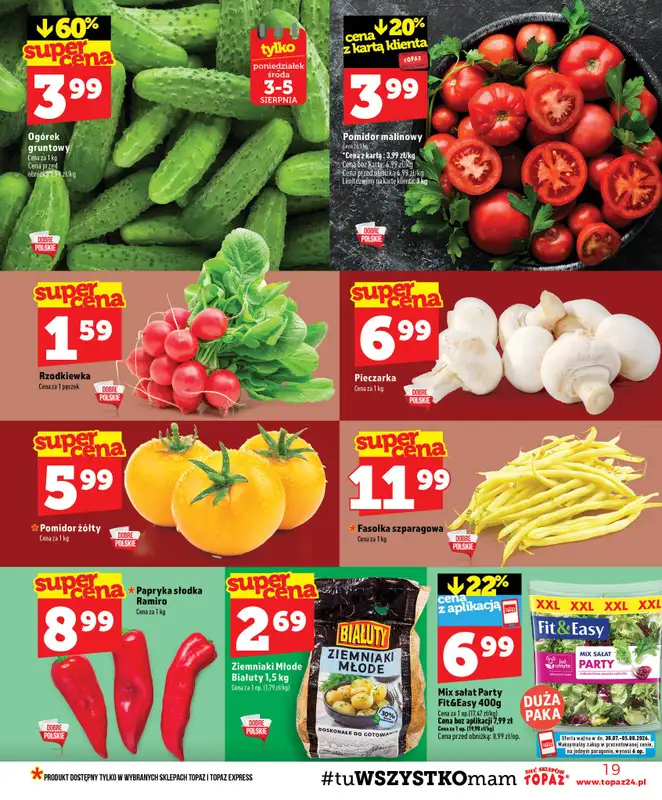 TOPAZ - gazetka promocyjna Gazetka od czwartku 30.07 do środy 05.08 - strona 19