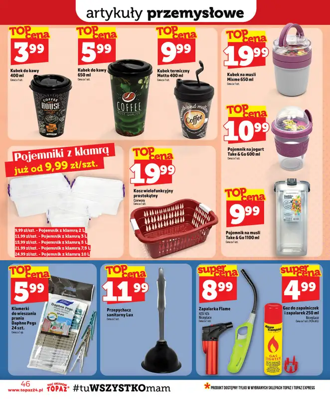 TOPAZ - gazetka promocyjna Gazetka od czwartku 30.07 do środy 05.08 - strona 46