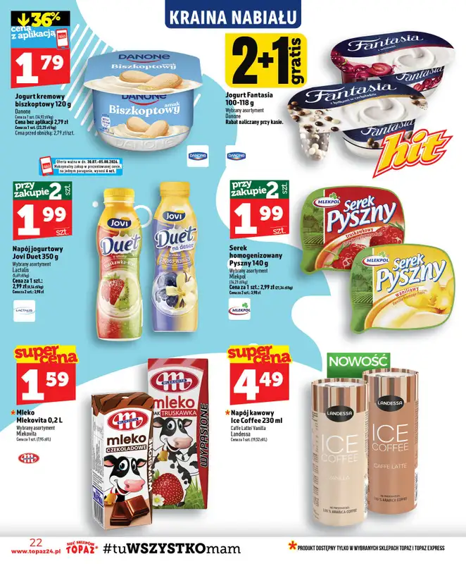 TOPAZ - gazetka promocyjna Gazetka od czwartku 30.07 do środy 05.08 - strona 22