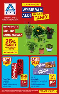 Aldi - gazetka promocyjna Najlepsze oferty na środę w Aldi! od środy 29.07 do środy 29.07