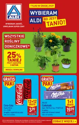 Aldi - gazetka promocyjna Najlepsze oferty na środę w Aldi! od środy 29.07 do środy 29.07