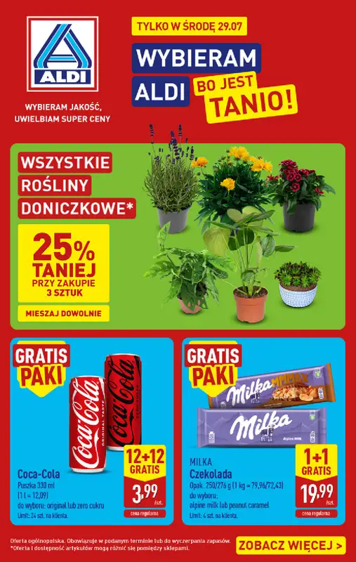Aldi - gazetka promocyjna Najlepsze oferty na środę w Aldi!  