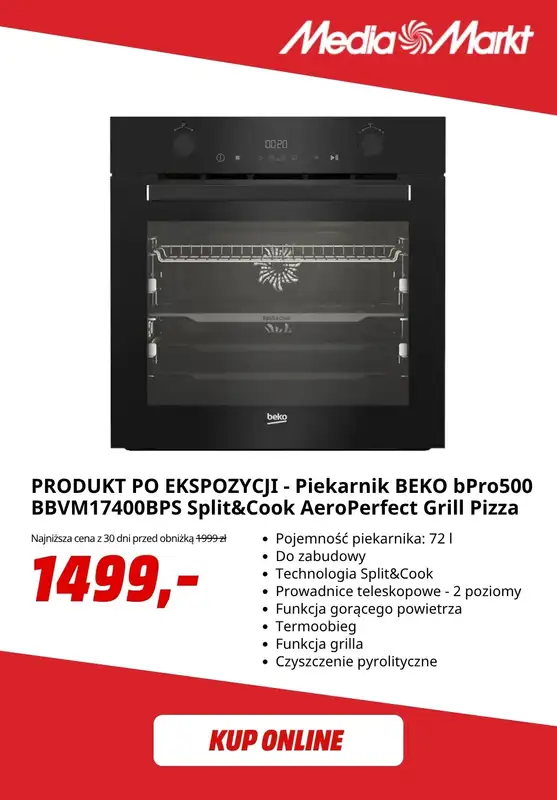 Media Markt - gazetka promocyjna Płyta indukcyjna Beko -50% w zestawie z piekarnikiem! od piątku 24.07 do niedzieli 09.08 - strona 7