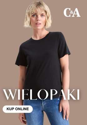 C&A - gazetka promocyjna Wielopaki t-shirtów i topów damskich od niedzieli 26.07 