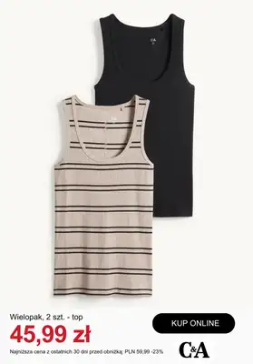 C&A - gazetka promocyjna Wielopaki t-shirtów i topów damskich od niedzieli 26.07  - strona 2