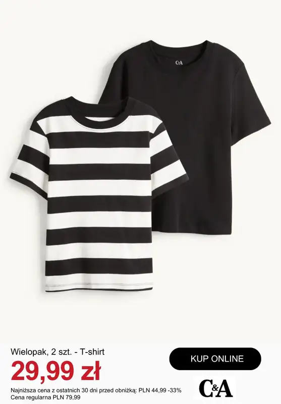 C&A - gazetka promocyjna Wielopaki t-shirtów i topów damskich od niedzieli 26.07  - strona 12
