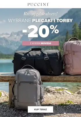 Puccini - gazetka promocyjna -20% na wybrane plecaki i torby od piątku 24.07 do środy 29.07