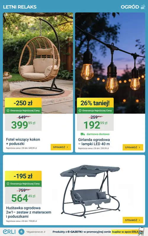 ERLI - gazetka promocyjna Tydzień okazji Erli! od poniedziałku 27.07 do niedzieli 02.08 - strona 4