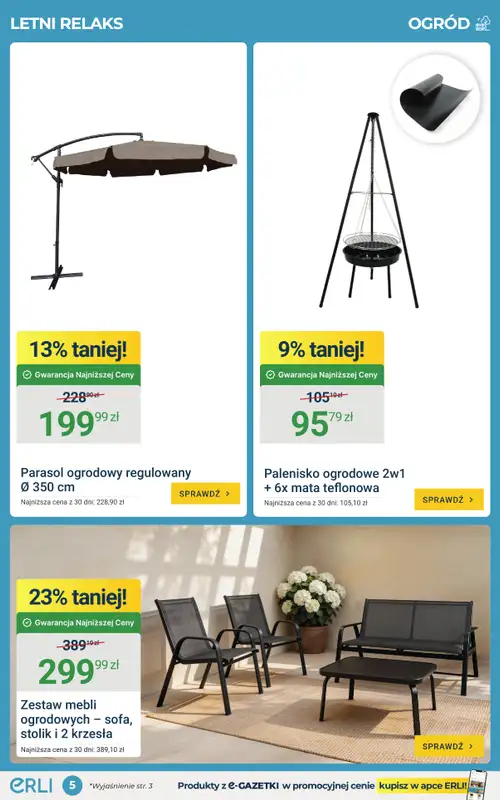 ERLI - gazetka promocyjna Tydzień okazji Erli! od poniedziałku 27.07 do niedzieli 02.08 - strona 5
