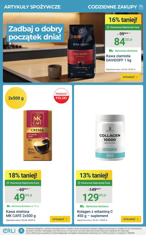 ERLI - gazetka promocyjna Hity codziennych zakupów – taniej z Erli! od poniedziałku 27.07 do niedzieli 02.08 - strona 3