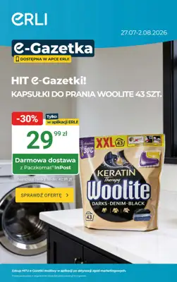 ERLI - gazetka promocyjna Hity codziennych zakupów – taniej z Erli! od poniedziałku 27.07 do niedzieli 02.08