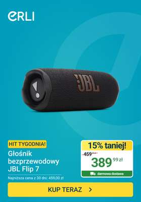 ERLI - gazetka promocyjna Hit tygodnia - Głośnik JBL od środy 29.07 do niedzieli 02.08