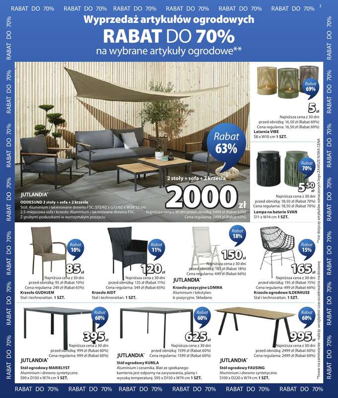 Jysk - gazetka promocyjna Wyprzedaż. Rabat do 70% od środy 29.07 do niedzieli 16.08 - strona 3