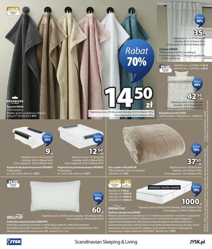 Jysk - gazetka promocyjna Wyprzedaż. Rabat do 70% od środy 29.07 do niedzieli 16.08 - strona 16