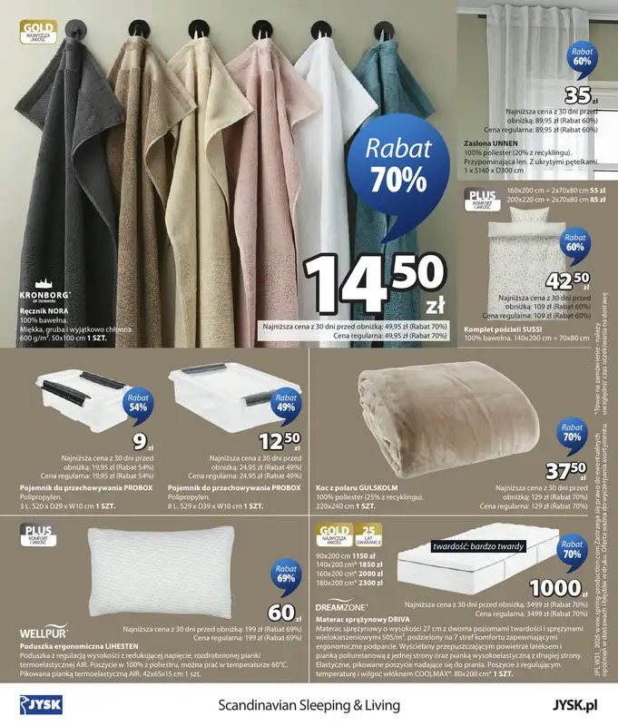 Jysk - gazetka promocyjna Wyprzedaż. Rabat do 70% od środy 29.07 do niedzieli 16.08 - strona 16