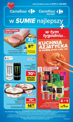 Carrefour - gazetka promocyjna Gazetka Carrefour od poniedziałku od poniedziałku 27.07 do soboty 01.08