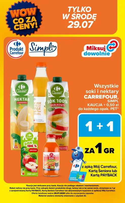Carrefour - gazetka promocyjna Gazetka Wow co za ceny od poniedziałku 27.07 do soboty 01.08 - strona 7