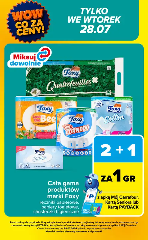 Carrefour - gazetka promocyjna Gazetka Wow co za ceny od poniedziałku 27.07 do soboty 01.08 - strona 3