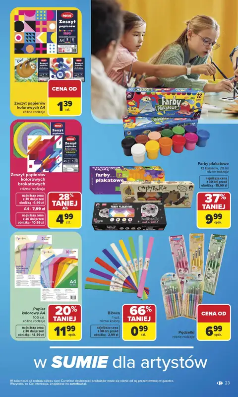 Carrefour - gazetka promocyjna Gazetka Szkoła nowy sezon od poniedziałku 27.07 do środy 12.08 - strona 23