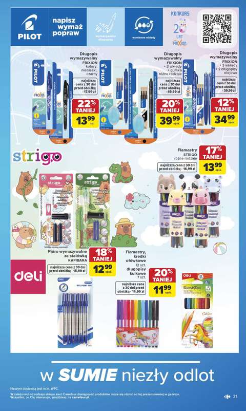 Carrefour - gazetka promocyjna Gazetka Szkoła nowy sezon od poniedziałku 27.07 do środy 12.08 - strona 31