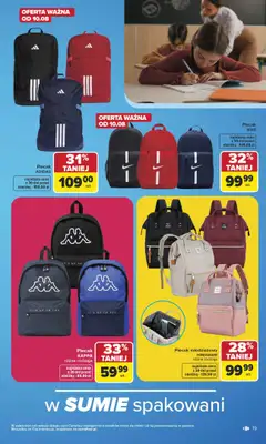 Carrefour - gazetka promocyjna Gazetka Szkoła nowy sezon od poniedziałku 27.07 do środy 12.08 - strona 19